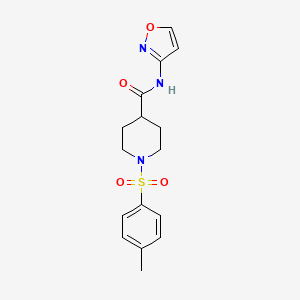 molecular formula C16H19N3O4S B5178190 N-3-isoxazolyl-1-[(4-methylphenyl)sulfonyl]-4-piperidinecarboxamide 