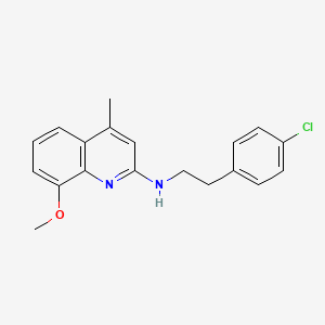 molecular formula C19H19ClN2O B5178191 N-[2-(4-chlorophenyl)ethyl]-8-methoxy-4-methyl-2-quinolinamine 
