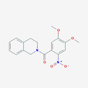 molecular formula C18H18N2O5 B5178195 2-(4,5-dimethoxy-2-nitrobenzoyl)-1,2,3,4-tetrahydroisoquinoline 
