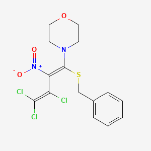 molecular formula C15H15Cl3N2O3S B5178218 4-[1-(benzylthio)-3,4,4-trichloro-2-nitro-1,3-butadien-1-yl]morpholine 