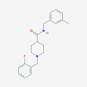 molecular formula C21H25FN2O B5178241 1-(2-fluorobenzyl)-N-(3-methylbenzyl)-4-piperidinecarboxamide 