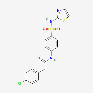 molecular formula C17H14ClN3O3S2 B5178247 2-(4-chlorophenyl)-N-{4-[(1,3-thiazol-2-ylamino)sulfonyl]phenyl}acetamide 