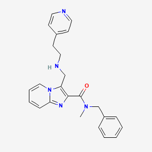 molecular formula C24H25N5O B5178337 N-benzyl-N-methyl-3-({[2-(4-pyridinyl)ethyl]amino}methyl)imidazo[1,2-a]pyridine-2-carboxamide 