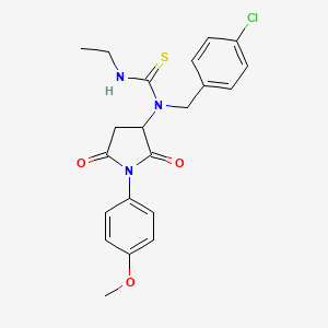 N-(4-chlorobenzyl)-N'-ethyl-N-[1-(4-methoxyphenyl)-2,5-dioxo-3-pyrrolidinyl]thiourea