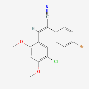 (2E)-2-(4-bromophenyl)-3-(5-chloro-2,4-dimethoxyphenyl)prop-2-enenitrile