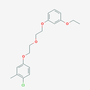 molecular formula C19H23ClO4 B5178371 1-chloro-4-{2-[2-(3-ethoxyphenoxy)ethoxy]ethoxy}-2-methylbenzene 