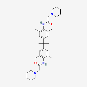 molecular formula C33H48N4O2 B5178413 N,N'-[2,2-propanediylbis(2,6-dimethyl-4,1-phenylene)]bis[2-(1-piperidinyl)acetamide] 