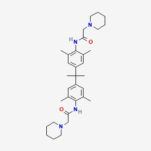 molecular formula C33H48N4O2 B5178413 N-[4-[2-[3,5-dimethyl-4-[(2-piperidin-1-ylacetyl)amino]phenyl]propan-2-yl]-2,6-dimethylphenyl]-2-piperidin-1-ylacetamide 