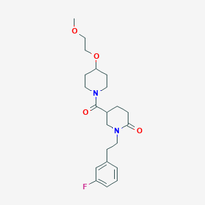 1-[2-(3-fluorophenyl)ethyl]-5-{[4-(2-methoxyethoxy)-1-piperidinyl]carbonyl}-2-piperidinone