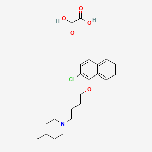 molecular formula C22H28ClNO5 B5178432 1-{4-[(2-chloro-1-naphthyl)oxy]butyl}-4-methylpiperidine oxalate 