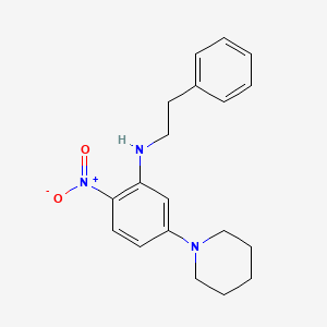 molecular formula C19H23N3O2 B5178455 2-nitro-N-(2-phenylethyl)-5-(1-piperidinyl)aniline 
