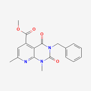 methyl 3-benzyl-1,7-dimethyl-2,4-dioxo-1,2,3,4-tetrahydropyrido[2,3-d]pyrimidine-5-carboxylate