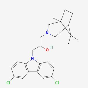 molecular formula C25H30Cl2N2O B5178477 1-(3,6-dichloro-9H-carbazol-9-yl)-3-(1,8,8-trimethyl-3-azabicyclo[3.2.1]oct-3-yl)-2-propanol 