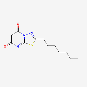 molecular formula C12H17N3O2S B5178501 2-heptyl-5H-[1,3,4]thiadiazolo[3,2-a]pyrimidine-5,7(6H)-dione 