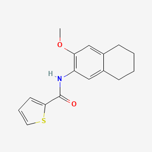 molecular formula C16H17NO2S B5178515 N-(3-methoxy-5,6,7,8-tetrahydro-2-naphthalenyl)-2-thiophenecarboxamide 