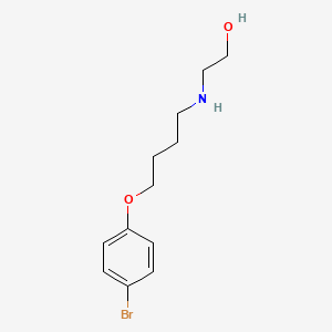 molecular formula C12H18BrNO2 B5178525 2-{[4-(4-bromophenoxy)butyl]amino}ethanol 