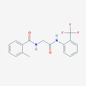 molecular formula C17H15F3N2O2 B5178528 2-methyl-N-(2-oxo-2-{[2-(trifluoromethyl)phenyl]amino}ethyl)benzamide 