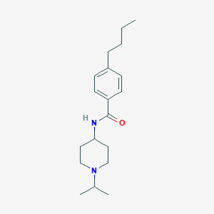 molecular formula C19H30N2O B5178541 4-butyl-N-(1-isopropyl-4-piperidinyl)benzamide 