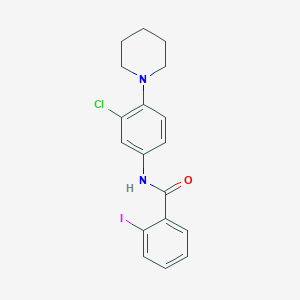 molecular formula C18H18ClIN2O B5178564 N-[3-chloro-4-(1-piperidinyl)phenyl]-2-iodobenzamide 