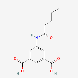 molecular formula C13H15NO5 B5178576 5-(pentanoylamino)isophthalic acid 