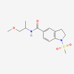 molecular formula C14H20N2O4S B5178590 N-(2-methoxy-1-methylethyl)-1-(methylsulfonyl)-5-indolinecarboxamide 