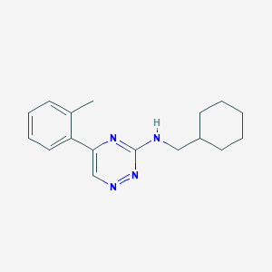 molecular formula C17H22N4 B5178593 N-(cyclohexylmethyl)-5-(2-methylphenyl)-1,2,4-triazin-3-amine 