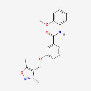 molecular formula C20H20N2O4 B5178608 3-[(3,5-dimethyl-4-isoxazolyl)methoxy]-N-(2-methoxyphenyl)benzamide 