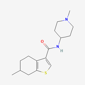 molecular formula C16H24N2OS B5178642 6-methyl-N-(1-methyl-4-piperidinyl)-4,5,6,7-tetrahydro-1-benzothiophene-3-carboxamide 