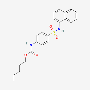 molecular formula C22H24N2O4S B5178643 pentyl {4-[(1-naphthylamino)sulfonyl]phenyl}carbamate 