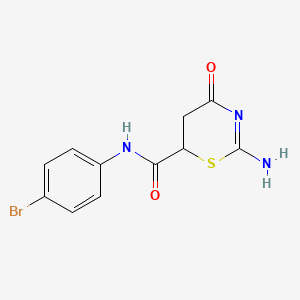 2-amino-N-(4-bromophenyl)-4-oxo-5,6-dihydro-4H-1,3-thiazine-6-carboxamide