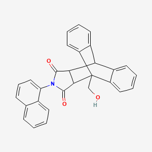 molecular formula C29H21NO3 B5178661 1-(hydroxymethyl)-17-(1-naphthyl)-17-azapentacyclo[6.6.5.0~2,7~.0~9,14~.0~15,19~]nonadeca-2,4,6,9,11,13-hexaene-16,18-dione 