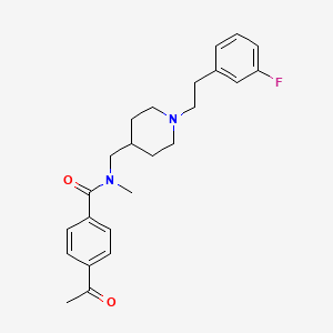 molecular formula C24H29FN2O2 B5178686 4-acetyl-N-({1-[2-(3-fluorophenyl)ethyl]-4-piperidinyl}methyl)-N-methylbenzamide 