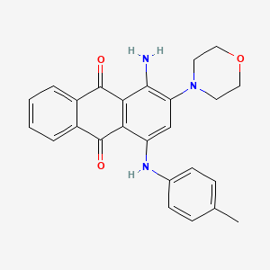 molecular formula C25H23N3O3 B5178687 1-amino-4-[(4-methylphenyl)amino]-2-(4-morpholinyl)anthra-9,10-quinone CAS No. 5475-04-7
