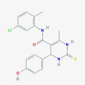 N-(5-chloro-2-methylphenyl)-4-(4-hydroxyphenyl)-6-methyl-2-thioxo-1,2,3,4-tetrahydro-5-pyrimidinecarboxamide
