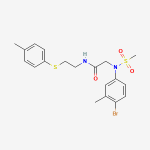N~2~-(4-bromo-3-methylphenyl)-N~1~-{2-[(4-methylphenyl)thio]ethyl}-N~2~-(methylsulfonyl)glycinamide