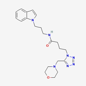 N-[3-(1H-indol-1-yl)propyl]-4-[5-(4-morpholinylmethyl)-1H-tetrazol-1-yl]butanamide