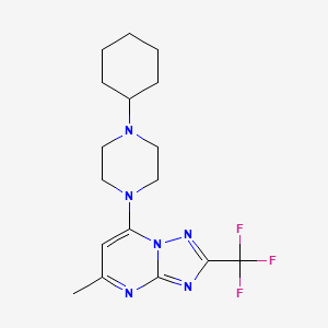 7-(4-cyclohexyl-1-piperazinyl)-5-methyl-2-(trifluoromethyl)[1,2,4]triazolo[1,5-a]pyrimidine