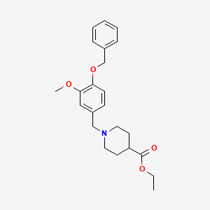 molecular formula C23H29NO4 B5178778 ethyl 1-[4-(benzyloxy)-3-methoxybenzyl]-4-piperidinecarboxylate 