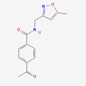 4-acetyl-N-[(5-methyl-3-isoxazolyl)methyl]benzamide