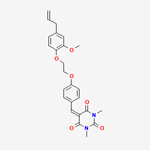 molecular formula C25H26N2O6 B5178782 5-{4-[2-(4-allyl-2-methoxyphenoxy)ethoxy]benzylidene}-1,3-dimethyl-2,4,6(1H,3H,5H)-pyrimidinetrione CAS No. 6380-84-3