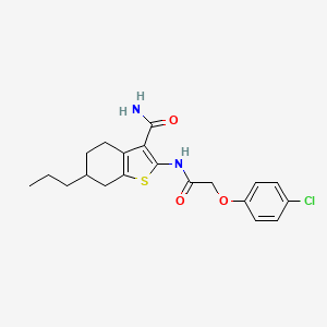 2-{[(4-chlorophenoxy)acetyl]amino}-6-propyl-4,5,6,7-tetrahydro-1-benzothiophene-3-carboxamide