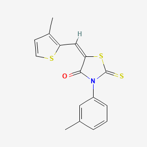 3-(3-methylphenyl)-5-[(3-methyl-2-thienyl)methylene]-2-thioxo-1,3-thiazolidin-4-one