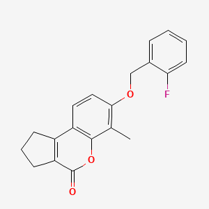 7-[(2-fluorobenzyl)oxy]-6-methyl-2,3-dihydrocyclopenta[c]chromen-4(1H)-one