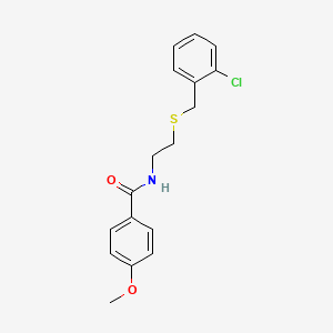 N-{2-[(2-chlorobenzyl)thio]ethyl}-4-methoxybenzamide