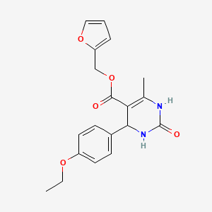 molecular formula C19H20N2O5 B5178803 2-furylmethyl 4-(4-ethoxyphenyl)-6-methyl-2-oxo-1,2,3,4-tetrahydro-5-pyrimidinecarboxylate 