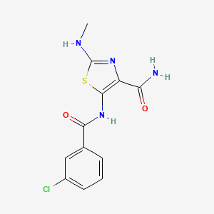 5-[(3-chlorobenzoyl)amino]-2-(methylamino)-1,3-thiazole-4-carboxamide
