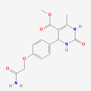 molecular formula C15H17N3O5 B5178826 methyl 4-[4-(2-amino-2-oxoethoxy)phenyl]-6-methyl-2-oxo-1,2,3,4-tetrahydro-5-pyrimidinecarboxylate 