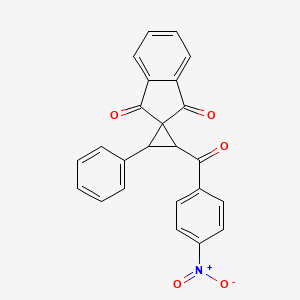molecular formula C24H15NO5 B5178848 2-(4-nitrobenzoyl)-3-phenylspiro[cyclopropane-1,2'-indene]-1',3'-dione 