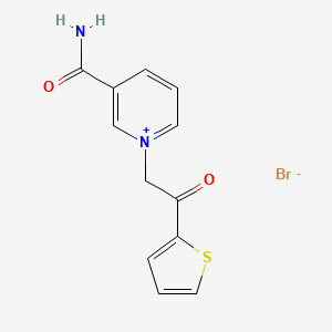 molecular formula C12H11BrN2O2S B5178865 3-(aminocarbonyl)-1-[2-oxo-2-(2-thienyl)ethyl]pyridinium bromide 