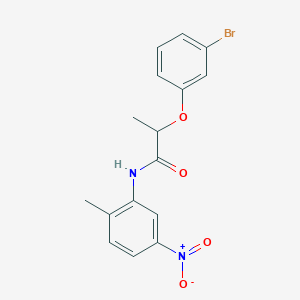 molecular formula C16H15BrN2O4 B5178877 2-(3-bromophenoxy)-N-(2-methyl-5-nitrophenyl)propanamide 